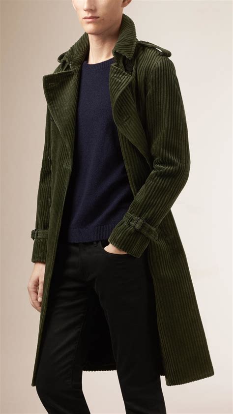 burberry green parka|Burberry men's overcoat sale.